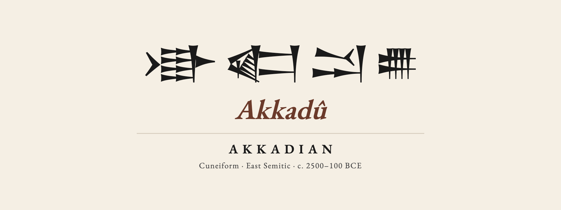 Akkadian endonym card