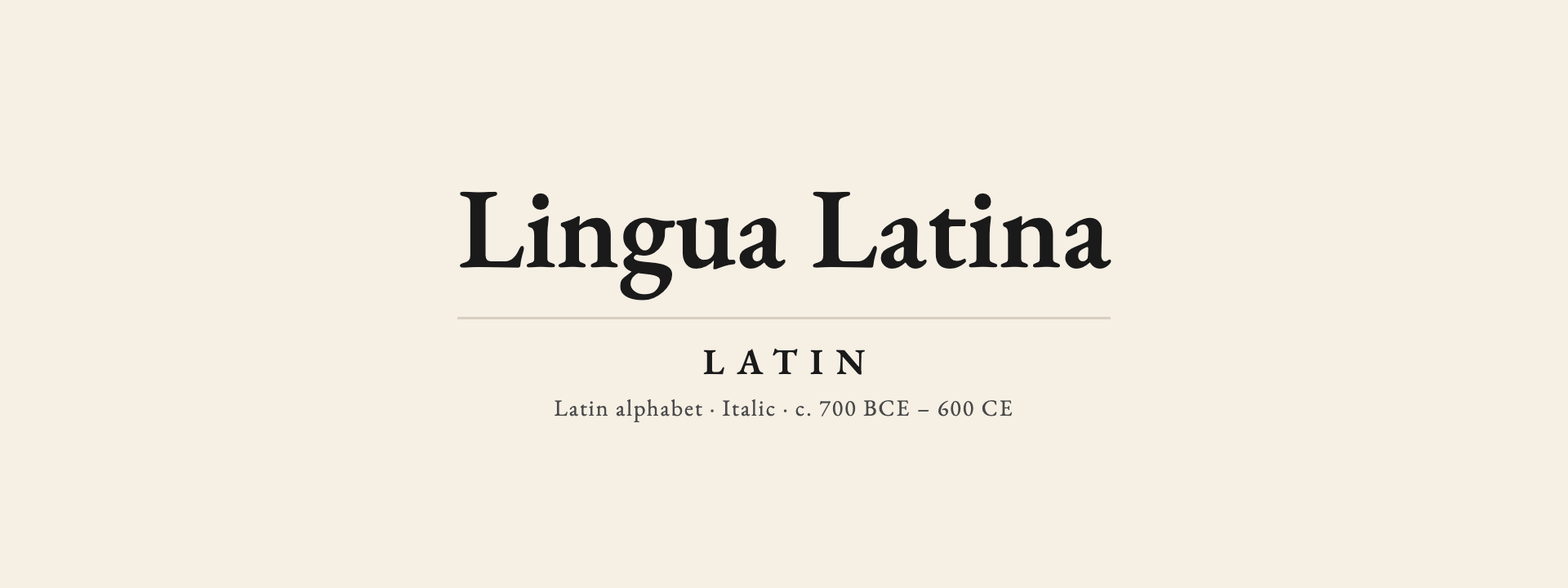 Latin endonym card