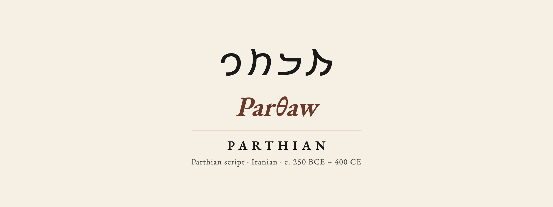 Parthian endonym card