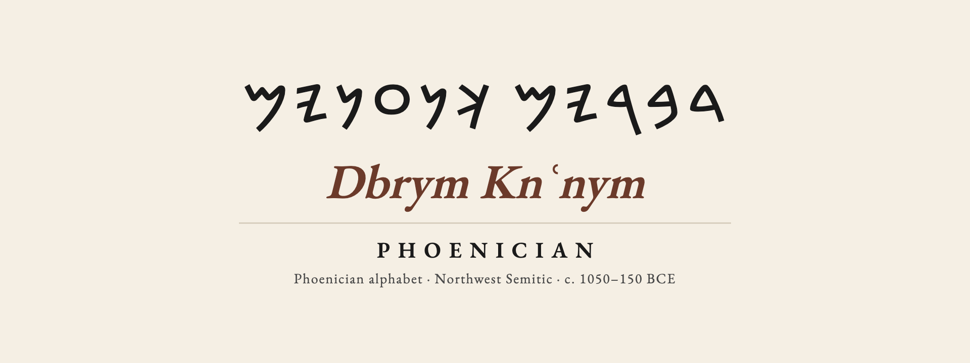 Phoenician endonym card