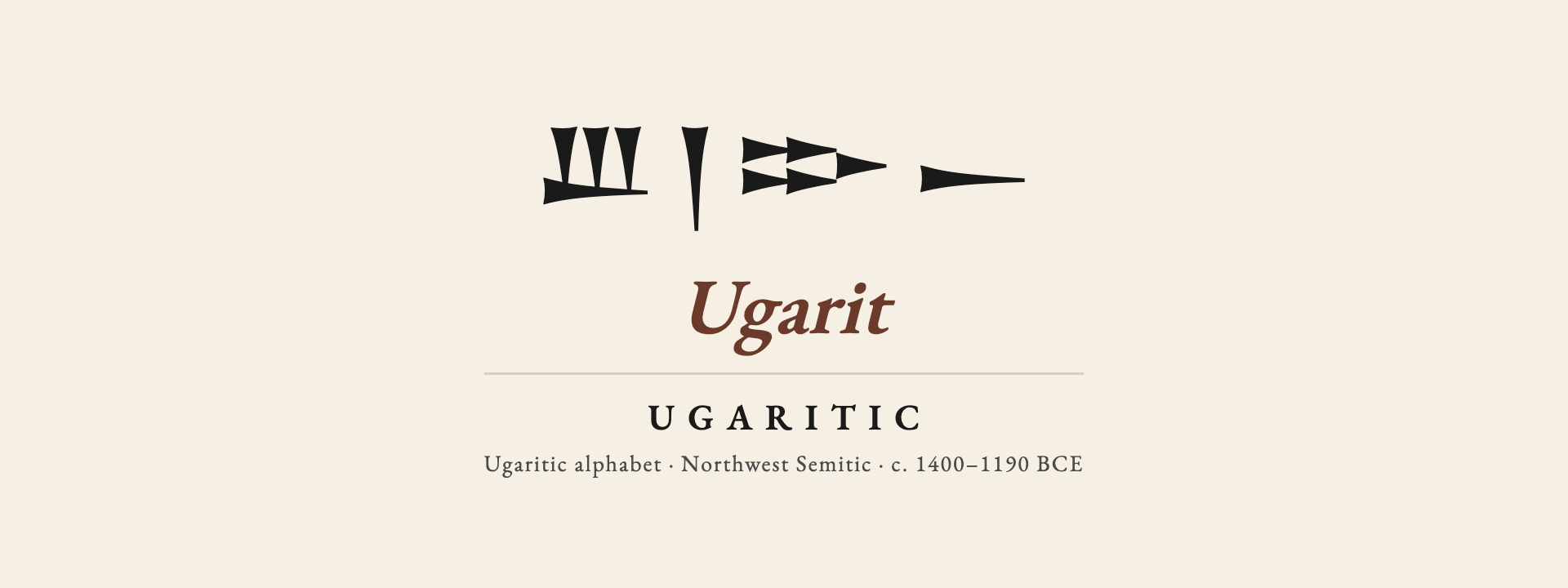 Ugaritic endonym card