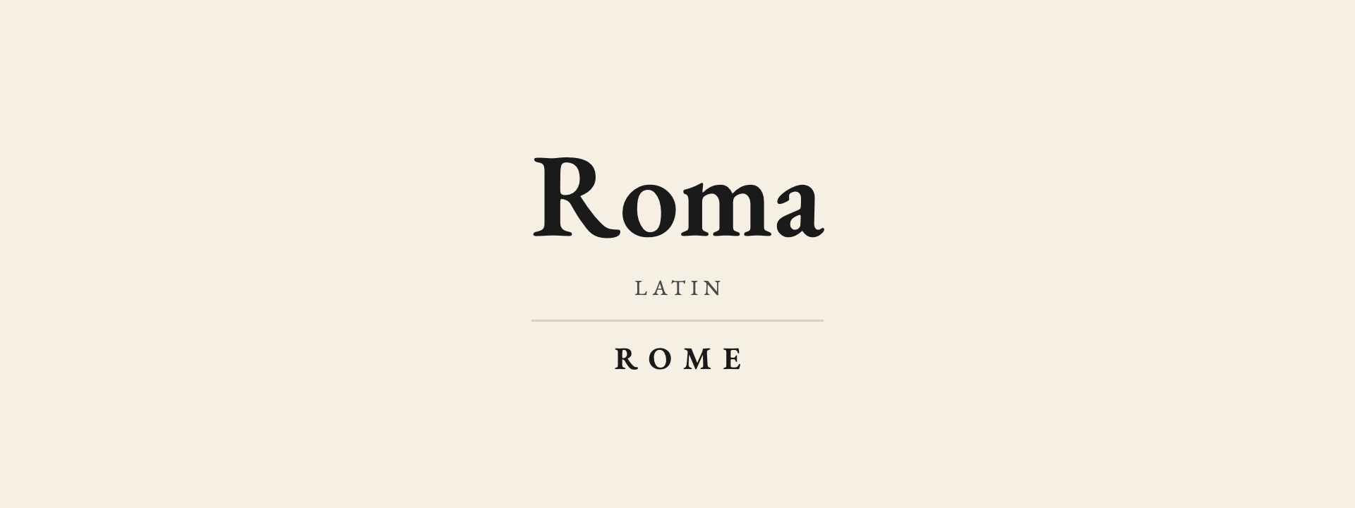 Rome title card