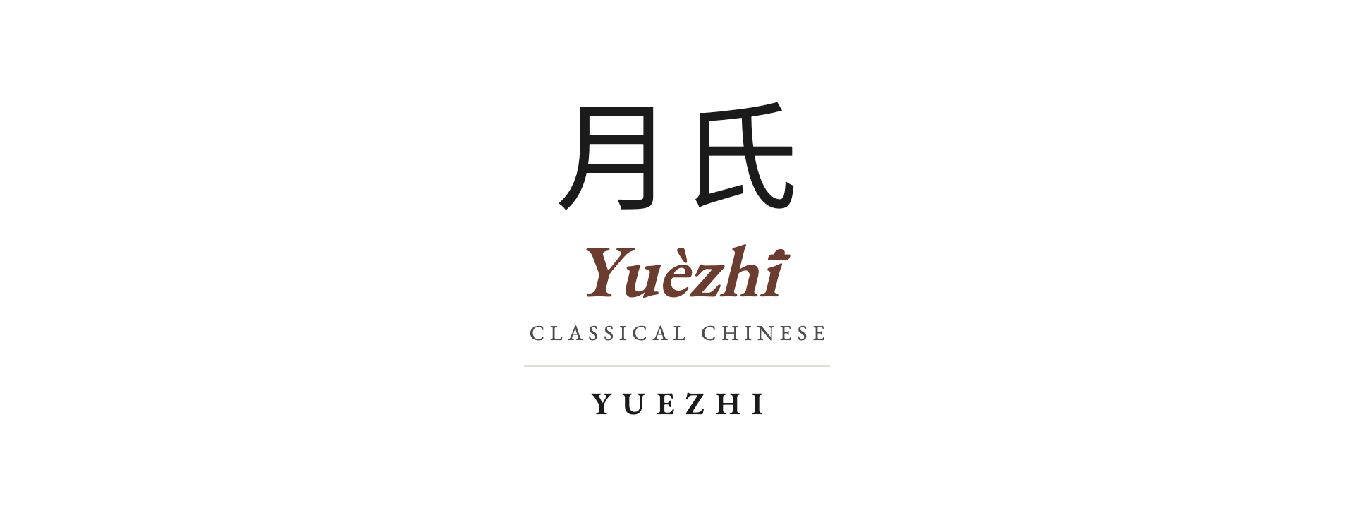 The Yuezhi title card